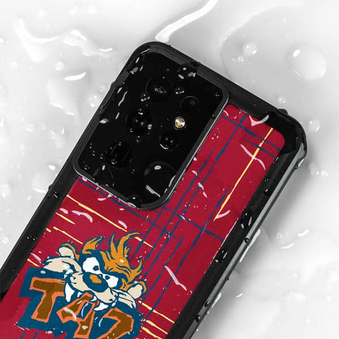 Looney Tunes Tasmanian Devil Bite Galaxy S24 Ultra Waterproof Case