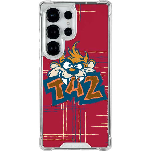 Looney Tunes Tasmanian Devil Bite Galaxy S25 Ultra Clear Case