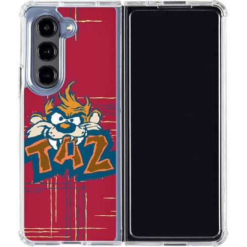 Looney Tunes Tasmanian Devil Bite Galaxy Z Fold5 5G Clear Case