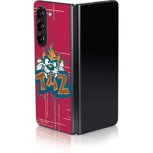 Looney Tunes Tasmanian Devil Bite Galaxy Z Fold5 5G Skin