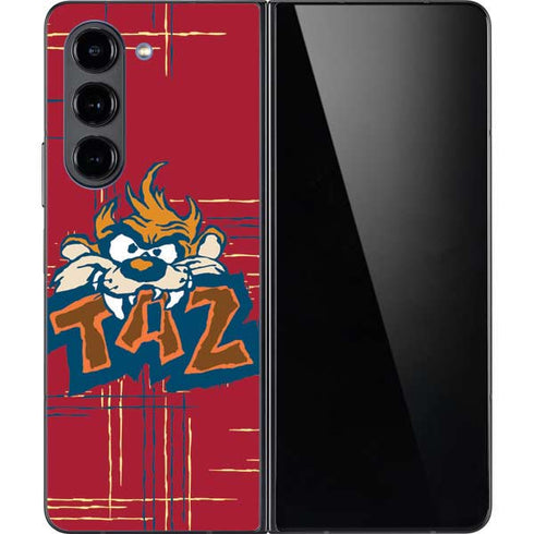 Looney Tunes Tasmanian Devil Bite Galaxy Z Fold5 5G Skin