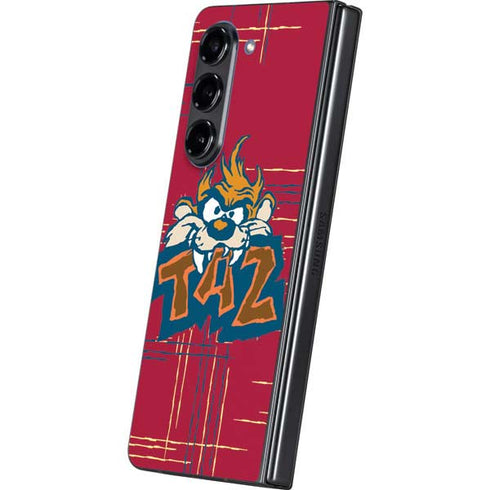 Looney Tunes Tasmanian Devil Bite Galaxy Z Fold5 5G Skin