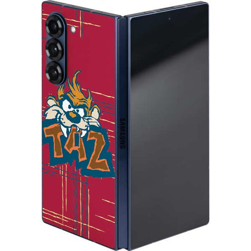 Looney Tunes Tasmanian Devil Bite Galaxy Z Fold6 Skin