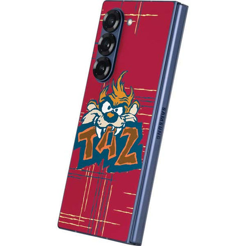 Looney Tunes Tasmanian Devil Bite Galaxy Z Fold6 Skin