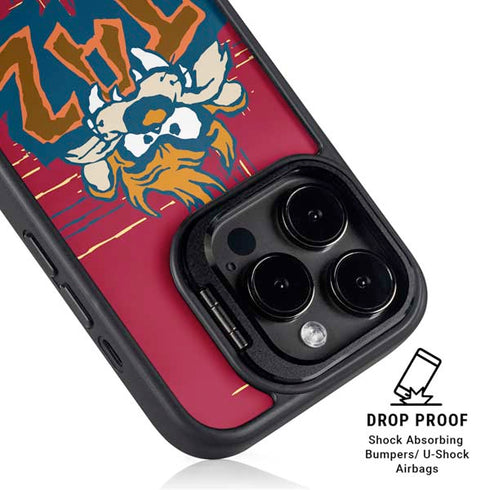 Looney Tunes Tasmanian Devil Bite iPhone 15 Pro Kickstand Case