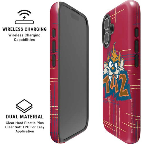 Looney Tunes Tasmanian Devil Bite iPhone 16 Magsafe Impact Case