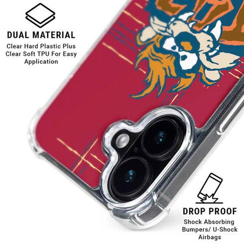 Looney Tunes Tasmanian Devil Bite iPhone 16 Plus Clear Case