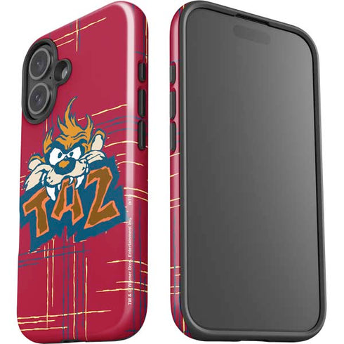 Looney Tunes Tasmanian Devil Bite iPhone 16 Plus Impact Case