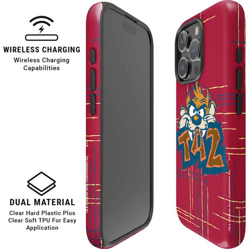 Looney Tunes Tasmanian Devil Bite iPhone 16 Pro Magsafe Impact Case