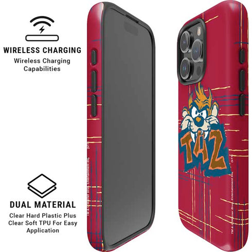 Looney Tunes Tasmanian Devil Bite iPhone 16 Pro Max Magsafe Impact Case