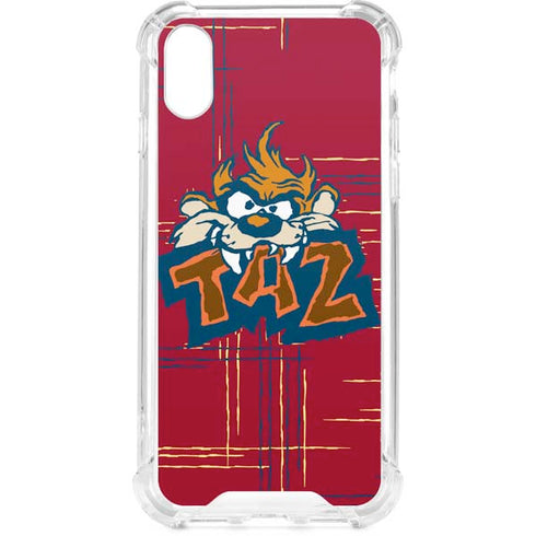 Looney Tunes Tasmanian Devil Bite iPhone XS Clear Case