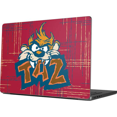 Looney Tunes Tasmanian Devil Bite Apple MacBook Pro 14-inch Skin