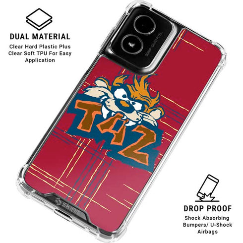 Looney Tunes Tasmanian Devil Bite Moto G Power 5G (2024) Clear Case