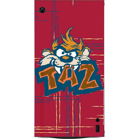 Looney Tunes Tasmanian Devil Bite XBox Series X Digital Edition Console Skin