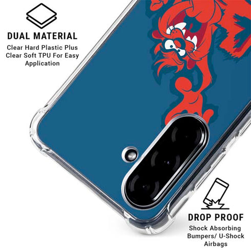Looney Tunes Tasmanian Devil Blue Galaxy A36 5G Clear Case