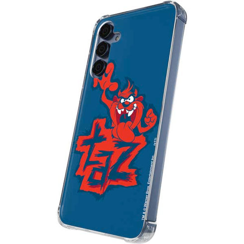 Looney Tunes Tasmanian Devil Blue Galaxy A55 5G Clear Case