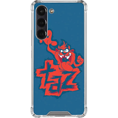 Looney Tunes Tasmanian Devil Blue Galaxy S24 FE Clear Case