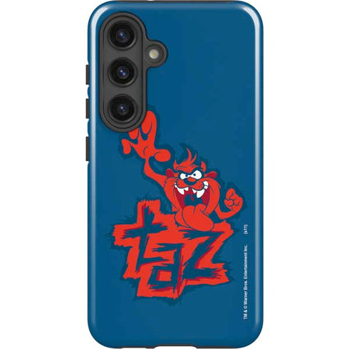 Looney Tunes Tasmanian Devil Blue Galaxy S25 Impact Case