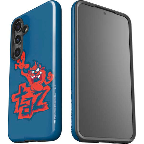 Looney Tunes Tasmanian Devil Blue Galaxy S25 Impact Case