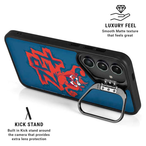 Looney Tunes Tasmanian Devil Blue Galaxy S25 Kickstand Case