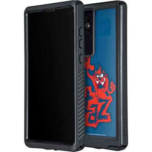 Looney Tunes Tasmanian Devil Blue Galaxy S24 Ultra Waterproof Case