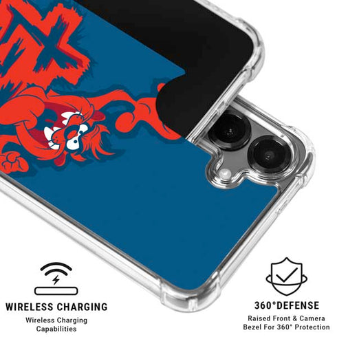 Looney Tunes Tasmanian Devil Blue Galaxy S26 Clear Case