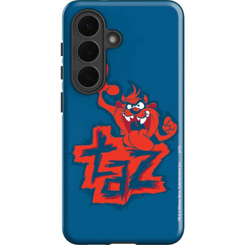 Looney Tunes Tasmanian Devil Blue Galaxy S26 Plus Impact Case