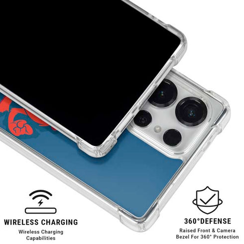 Looney Tunes Tasmanian Devil Blue Galaxy S26 Ultra Clear Case
