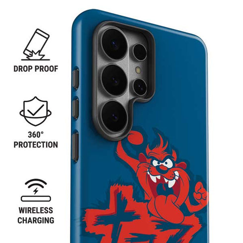 Looney Tunes Tasmanian Devil Blue Galaxy S26 Ultra Impact Case