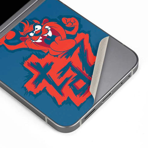 Looney Tunes Tasmanian Devil Blue Galaxy Z Flip6 Skin