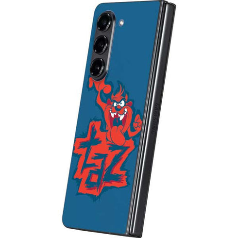 Looney Tunes Tasmanian Devil Blue Galaxy Z Fold5 5G Skin