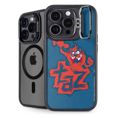 Looney Tunes Tasmanian Devil Blue iPhone 14 Pro Kickstand Case