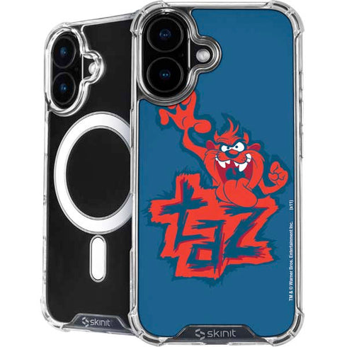 Looney Tunes Tasmanian Devil Blue iPhone 16 MagSafe Case