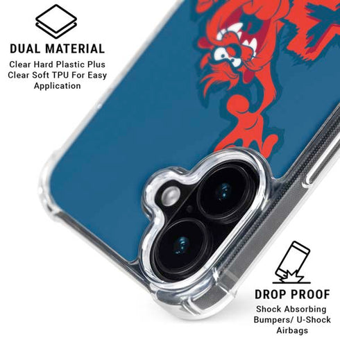 Looney Tunes Tasmanian Devil Blue iPhone 16 Plus Clear Case