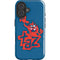 Looney Tunes Tasmanian Devil Blue iPhone 16 Plus Impact Case