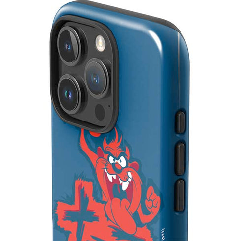 Looney Tunes Tasmanian Devil Blue iPhone 16 Pro Impact Case