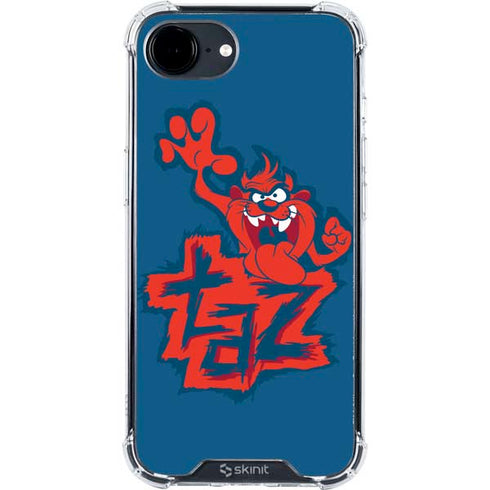 Looney Tunes Tasmanian Devil Blue iPhone 16e Clear Case