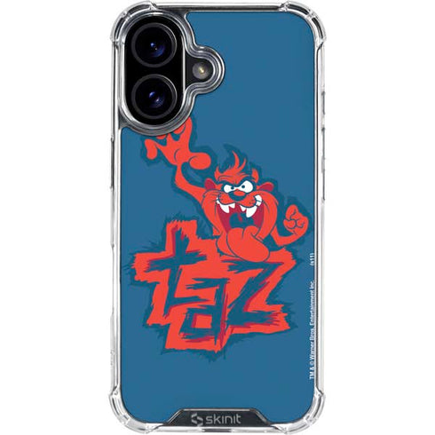 Looney Tunes Tasmanian Devil Blue iPhone 17 Clear Case