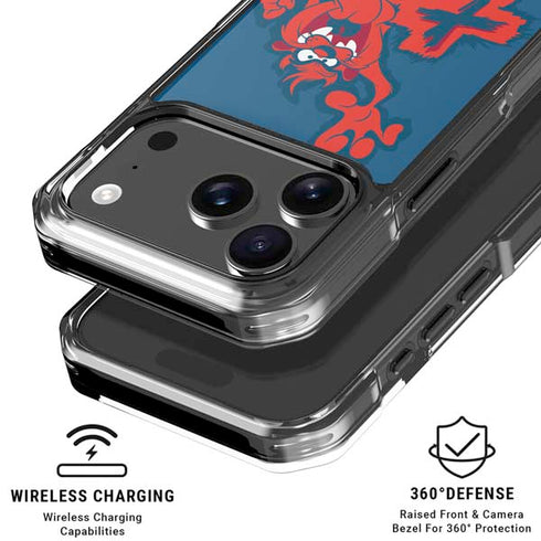 Looney Tunes Tasmanian Devil Blue iPhone 18 Pro Clear Case