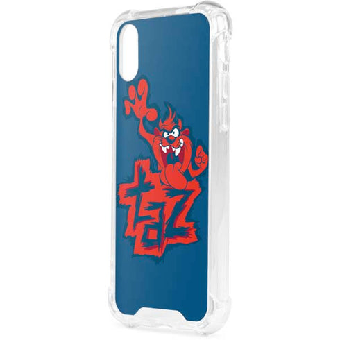 Looney Tunes Tasmanian Devil Blue iPhone XS Clear Case