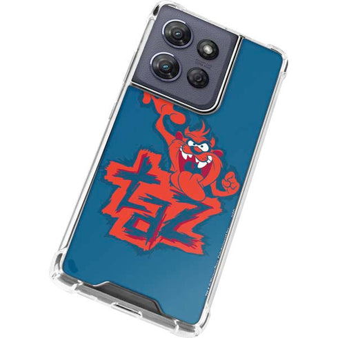 Looney Tunes Tasmanian Devil Blue Moto G 5G (2025) Clear Case
