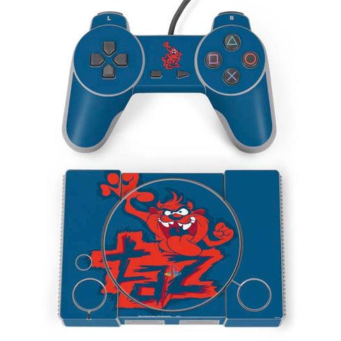 Looney Tunes Tasmanian Devil Blue PlayStation Classic Bundle Skin