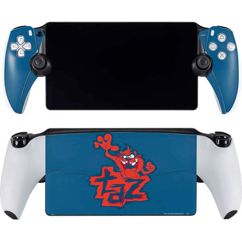 Looney Tunes Tasmanian Devil Blue PlayStation Portal Remote Player Skin