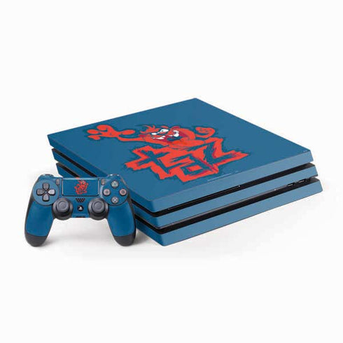 Looney Tunes Tasmanian Devil Blue PS4 Pro Bundle Skin