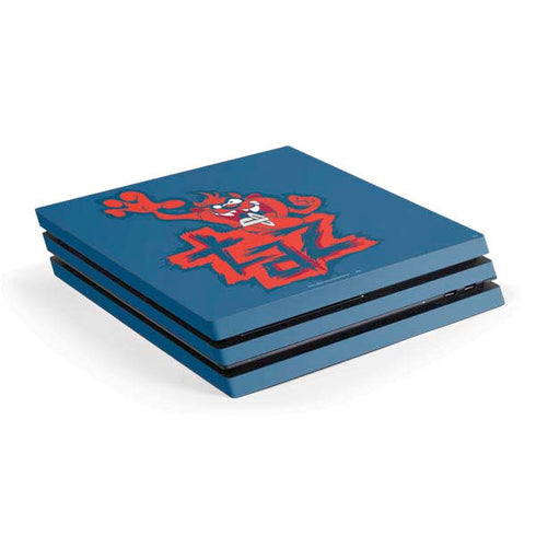 Looney Tunes Tasmanian Devil Blue PS4 Pro Console Skin