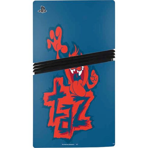 Looney Tunes Tasmanian Devil Blue PS5 Pro Disk Bundle Skin