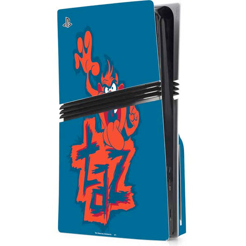 Looney Tunes Tasmanian Devil Blue PlayStation PS5 Skins