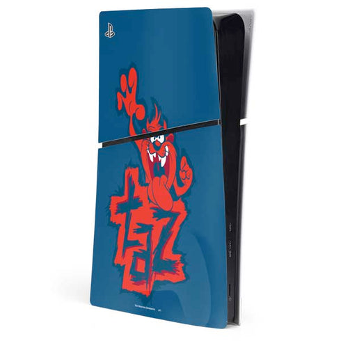 Looney Tunes Tasmanian Devil Blue PS5 Slim Digital Edition Console Skin