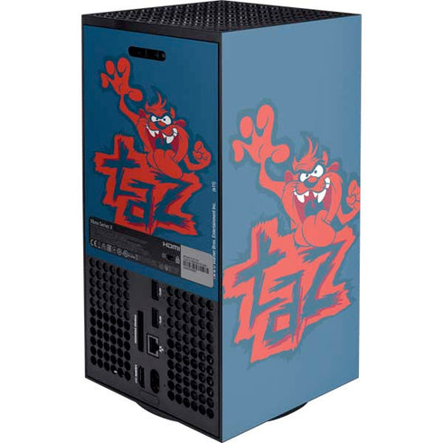 Looney Tunes Tasmanian Devil Blue XBox Series X Digital Edition Console Skin