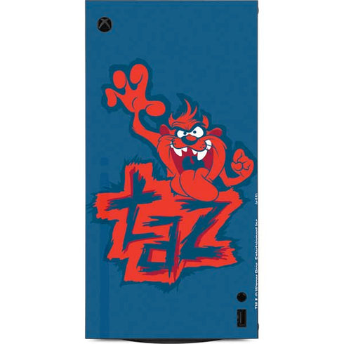 Looney Tunes Tasmanian Devil Blue XBox Series X Digital Edition Console Skin